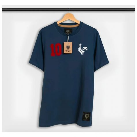 France Les Bleus 10 Blue Retro T-Shirt