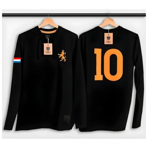 Holland Bergkamp Retro Shirt Black De Leeuw
