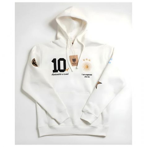 Argentina Messi Hoodie El Sol GOAT White