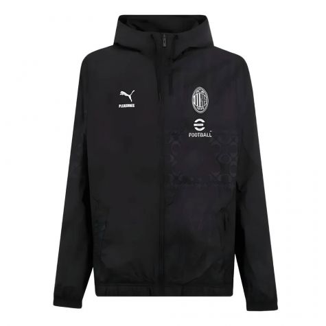 2023-2024 AC Milan x PLEASURES Prematch Jacket (Black)