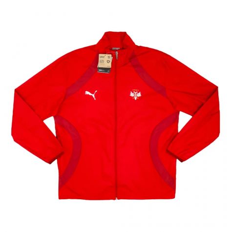 2024-2025 Serbia Pre-Match Woven Jacket (Dark Cherry)
