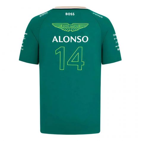 2024 Aston Martin Fernando Alonso Team Tee (Green) - Kids