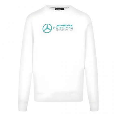 2024 Mercedes-AMG Mens Crew Neck Sweatshirt (White)