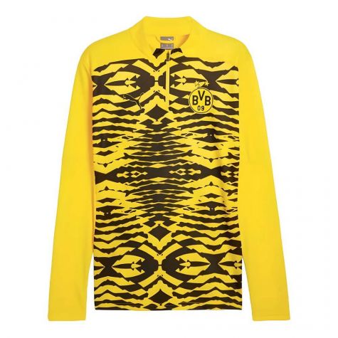 2024-2025 Borussia Dortmund Prematch 1/4 Zip Top (Yellow)