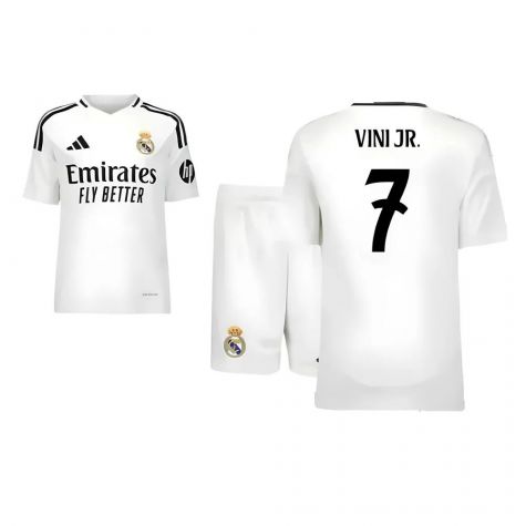 2024-2025 Real Madrid Home Youth Kit (Vini Jr. 7)
