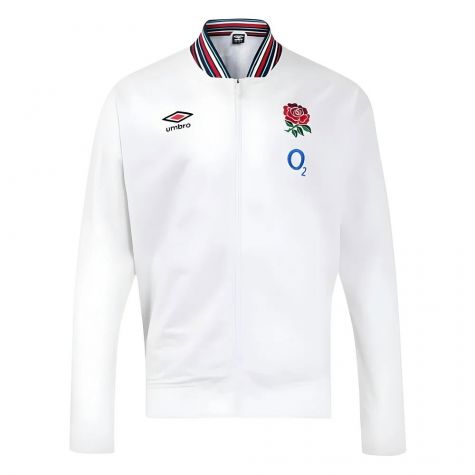 2024-2025 England Rugby Anthem Jacket O2 (White) - Kids