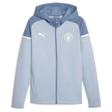2023-2024 Man City Casuals Hooded Jacket (Blue Wash)