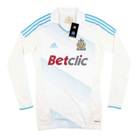 Marseille 2011-12 Player Spec Long Sleeve Home Shirt ((Excellent) L) ((Excellent) L)