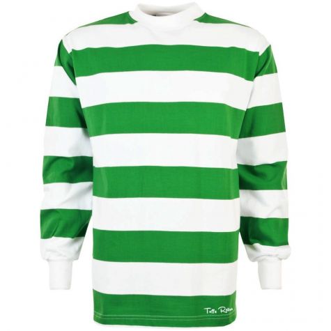 TOFFS Retro Football Shirt Emerald/White Hoop