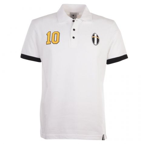 Juventus No 10 White Polo Shirt