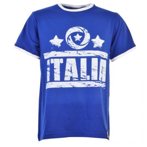 Italia T-Shirt - Royal/White Ringer