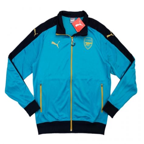 2015-16 Arsenal Puma T7 Stadium Jacket (Aqua)