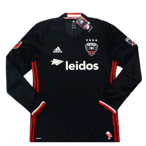 2016-17 DC United Adidas Authentic Home Long Sleeve Shirt