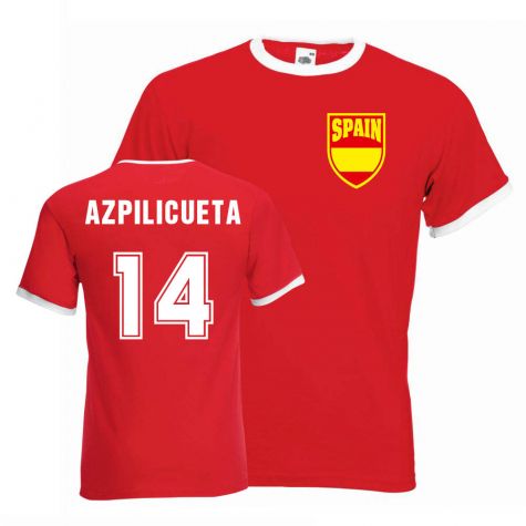 Cesar Azpilicueta Spain Ringer Tee (red)