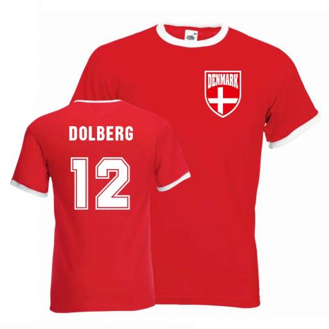 Kasper Dolberg Denmark Ringer Tee (red)