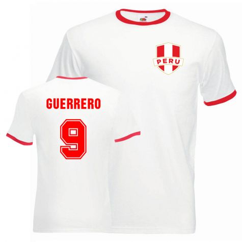 Paolo Guerrero Peru Ringer Tee (white-red)