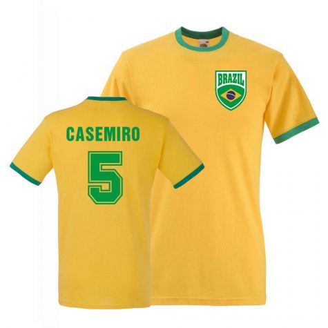 Casemiro Brazil Ringer Tee (yellow)