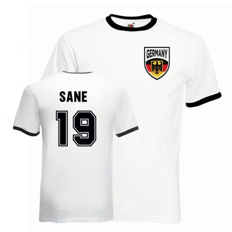 Leroy Sane Germany Ringer Tee (white-black)