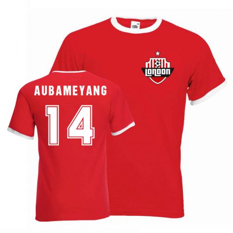 Pierre Emerick Aubameyang Arsenal Ringer Tee (red)