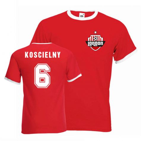 Lauren Koscielny Arsenal Ringer Tee (red)