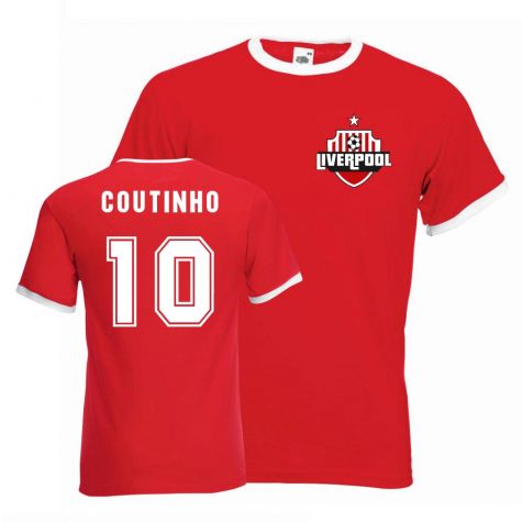 Philipe Coutinho Liverpool Ringer Tee (red)