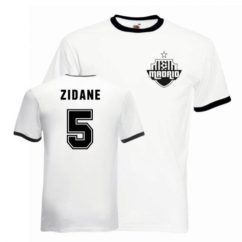 Zinedine Zidane Real Madrid Ringer Tee (white-black)