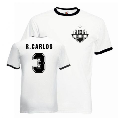 Roberto Carlos Real Madrid Ringer Tee (white-black)