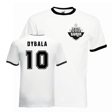 Paulo Dybala Juventus Ringer Tee (white-black)