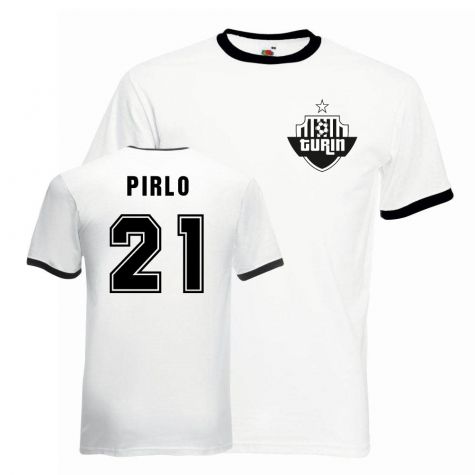 Andrea Pirlo Juventus Ringer Tee (white-black)