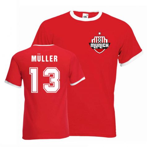 Thomas Muller Bayern Munich Ringer Tee (red)
