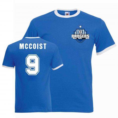 Ally Mccoist Rangers Ringer Tee (blue)