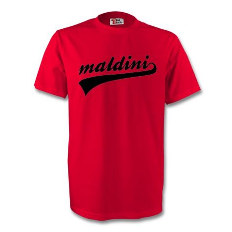 Paolo Maldini Ac Milan Signature Tee (red)