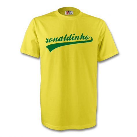 Ronaldinho Brazil Signature Tee (yellow) - Kids