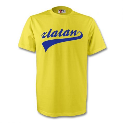 Zlatan Ibrahimovic Sweden Signature Tee (yellow) - Kids