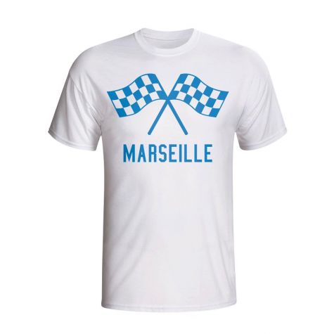 Marseille Waving Flags T-shirt (white) - Kids