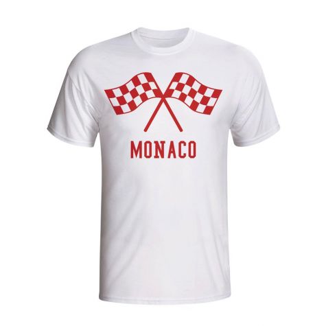 Monaco Waving Flags T-shirt (white)