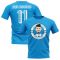 Sergio Aguero Argentina Illustration T-Shirt (Sky)