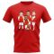 Arsenal Players Illustration T-Shirt (Red)