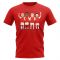 Arsenal Invincibles Players Illustration T-Shirt (Red)