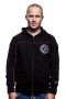 Mens COPA Calcistica Zip Hooded Sweater // Black 70% cotton/30%