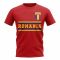 Romania Core Football Country T-Shirt (Red)
