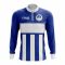 Buryatia Concept Football Half Zip Midlayer Top (Blue-White)