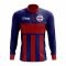 Costa Rica Concept Football Half Zip Midlayer Top (Blue-Red)