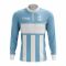 Guatemala Concept Football Half Zip Midlayer Top (Sky Blue-White)