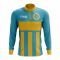 Kazakhstan Concept Football Half Zip Midlayer Top (Sky Blue-Yellow)