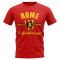 Roma Established Football T-Shirt (Red)