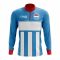 Luxembourg Concept Football Half Zip Midlayer Top (Sky Blue-Red)