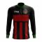 Kenya Concept Football Half Zip Midlayer Top (Black-Red)