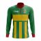 Guinea Concept Football Half Zip Midlayer Top (Green-Yellow)