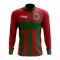 Morocco Concept Football Half Zip Midlayer Top (Red-Green)
